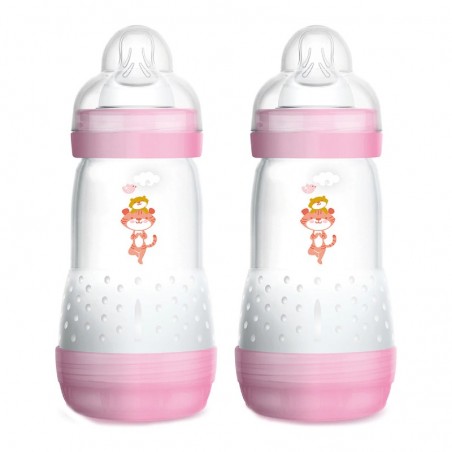 Comprar mam easy start anti-colic pack biberones silicona rosa 260 ml 2+ m  2 unidades a precio online