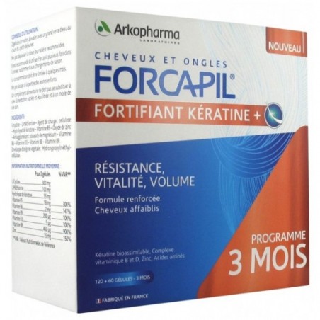 Comprar forcapil fortificante keratina+ 180 cápsulas