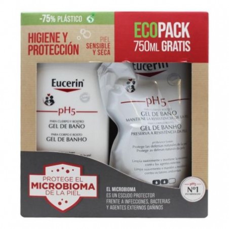 Comprar eucerin ecopack gel de ducha 1 l + 750 ml