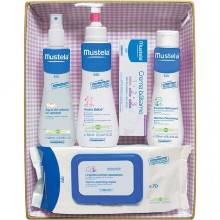 Comprar mustela canastilla bebé rosa