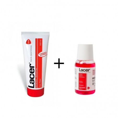 Comprar LACER PASTA CON FLÚOR 200 ML + REGALO COLUTORIO 100 ML al mejor precio en Farmacia4Estaciones, tu farmacia online Comprar LACER PASTA CON FLÚOR 200 ML + REGALO COLUTORIO 100 ML