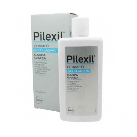 Comprar PILEXIL CHAMPÚ CASPA GRASA 300 ML al mejor precio en Farmacia4Estaciones, tu farmacia online Comprar PILEXIL CHAMPÚ CASPA GRASA 300 ML
