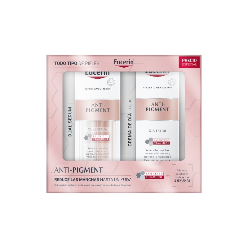 EUCERIN ANTI-PIGMENT PACK DUAL SÉRUM 30 ML + CREMA DÍA SPF 30 50 ML
