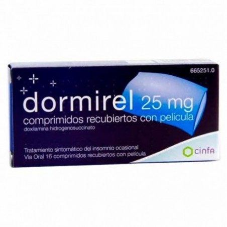Comprar dormirel 25 mg 16 comprimidos recubiertos