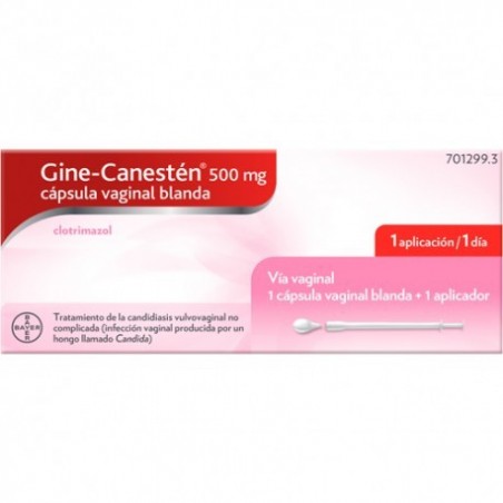 Comprar gine canesten 500 mg 1 capsula vaginal blanda (con aplicador)
