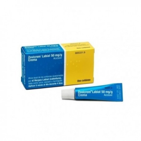 Comprar zovicrem labial 50 mg/g crema 1 tubo 2 g