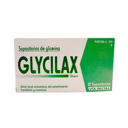 Comprar supositorios glicerina glycilax adultos 3.31 g 12 supositorios