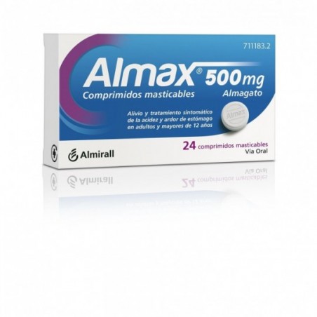 Comprar ALMAX 500 MG 24 COMPRIMIDOS MASTICABLES