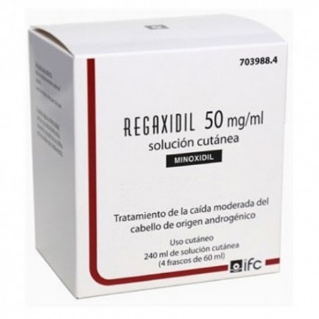 Comprar regaxidil 50 mg/ml solucion cutanea 4 frascos 60 ml