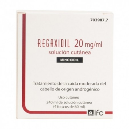 Comprar regaxidil 20 mg/ml solucion cutanea 4 frascos 60 ml