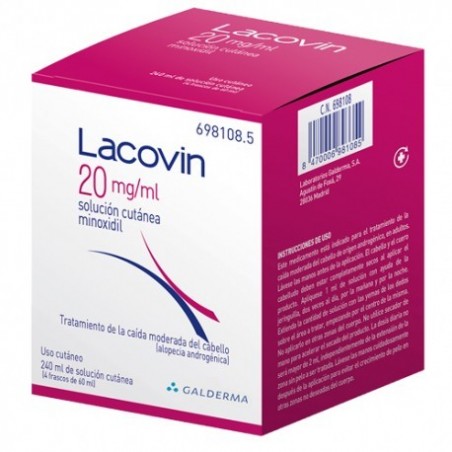 Comprar lacovin 20 mg/ml solucion cutanea 4 frascos 60 ml