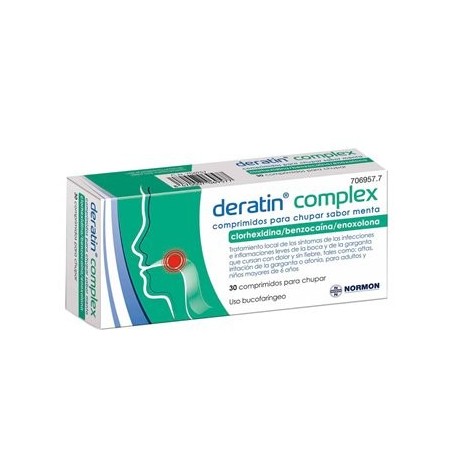 Comprar deratin complex 30 comprimidos para chupar menta