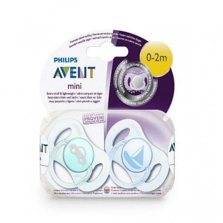 Comprar AVENT CHUPETE MINI SILICONA 0 - 2 M NIÑO al mejor precio en Farmacia4Estaciones, tu farmacia online Comprar AVENT CHUPETE MINI SILICONA 0 - 2 M NIÑO