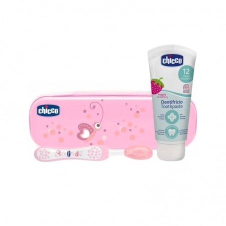 Comprar chicco set cuidado oral primeros dientes rosa