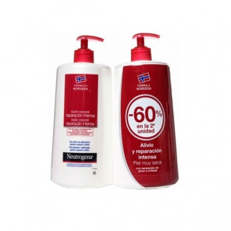 Comprar NEUTROGENA LOCIÓN CORPORAL DUPLO 750ML REPARACIÓN INTENSA PIEL SECA al mejor precio en Farmacia4Estaciones, tu farmacia online Comprar NEUTROGENA LOCIÓN CORPORAL DUPLO 750ML REPARACIÓN INTENSA PIEL SECA