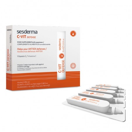 Comprar SESDERMA C-VIT ANTIOX DEFENSE 10 VIALES al mejor precio en Farmacia4Estaciones, tu farmacia online Comprar SESDERMA C-VIT ANTIOX DEFENSE 10 VIALES