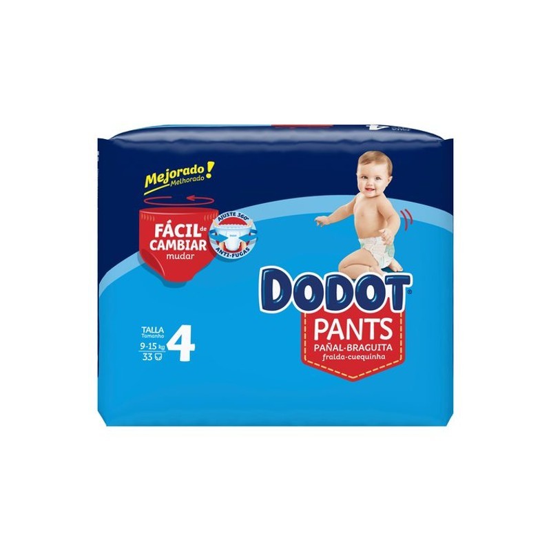Comprar dodot pants talla 4 de 9-15 kg 33 unidades a precio online