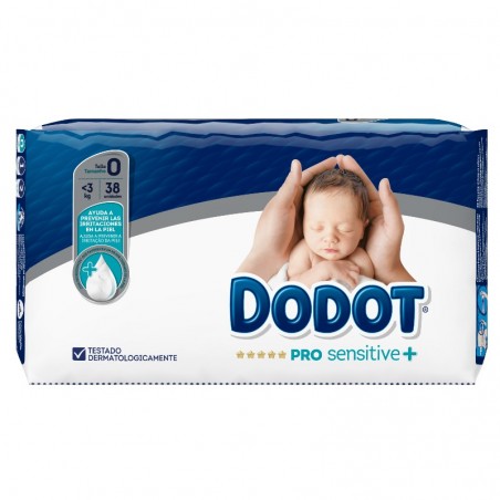 Comprar dodot pañal pro sensitive talla 0 hasta 3 kg 38 uds