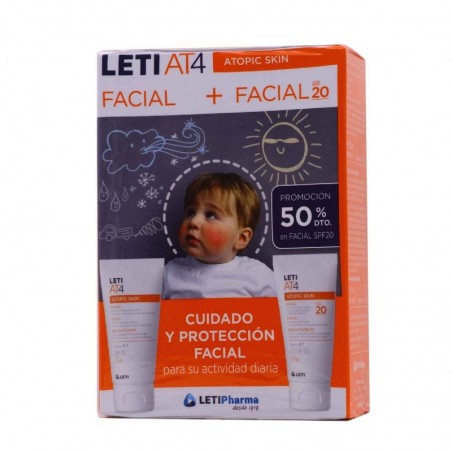 Comprar leti at4 pack crema regeneradora facial 50 ml + crema facial spf20 50 ml