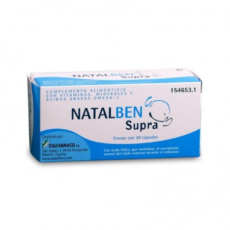 Complemento Alimenticio Natalben Supra 30 cápsulas - La Farmacia de Alba