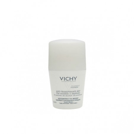 Comprar VICHY DESODORANTE PIEL SENSIBLE ROLL-ON 50 ML al mejor precio en Farmacia4Estaciones, tu farmacia online Comprar VICHY DESODORANTE PIEL SENSIBLE ROLL-ON 50 ML