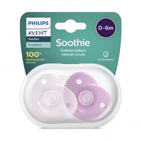 Comprar avent chupete soothie 0-6 m 2 unidades