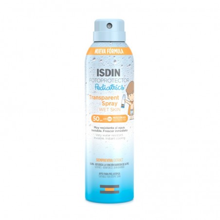 Comprar isdin fotoprotector pediatrics transparent spray spf 50 wet skin 250 ml