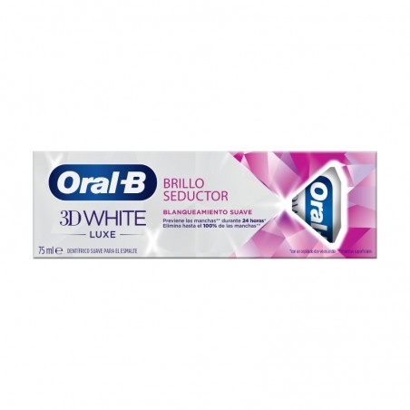 Comprar ORAL B 3DWHITE LUXE BRILLO SEDUCTOR 75 ML al mejor precio en Farmacia4Estaciones, tu farmacia online Comprar ORAL B 3DWHITE LUXE BRILLO SEDUCTOR 75 ML