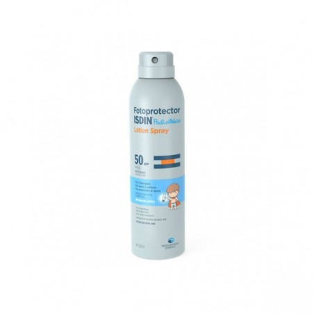 Comprar ISDIN PEDIATRICS FOTOPROTECTOR LOCIÓN SPRAY SPF 50 250 ML al mejor precio en Farmacia4Estaciones, tu farmacia online Comprar ISDIN PEDIATRICS FOTOPROTECTOR LOCIÓN SPRAY SPF 50 250 ML