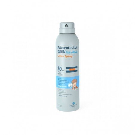 Comprar ISDIN PEDIATRICS FOTOPROTECTOR LOCIÓN SPRAY SPF 50 250 ML al mejor precio en Farmacia4Estaciones, tu farmacia online Comprar ISDIN PEDIATRICS FOTOPROTECTOR LOCIÓN SPRAY SPF 50 250 ML