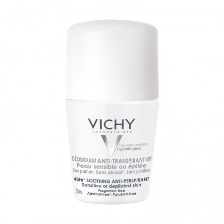 Comprar VICHY DESODORANTE PIEL SENSIBLE ROLL-ON 50 ML al mejor precio en Farmacia4Estaciones, tu farmacia online Comprar VICHY DESODORANTE PIEL SENSIBLE ROLL-ON 50 ML