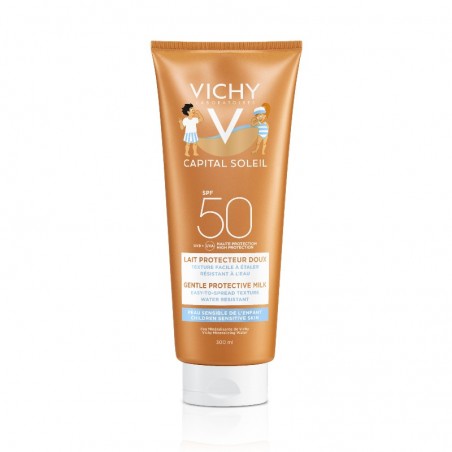 Comprar VICHY CAPITAL SOLEIL SPF 50+ NIÑOS LECHE ROSTRO Y CUERPO 300 ML al mejor precio en Farmacia4Estaciones, tu farmacia online Comprar VICHY CAPITAL SOLEIL SPF 50+ NIÑOS LECHE ROSTRO Y CUERPO 300 ML