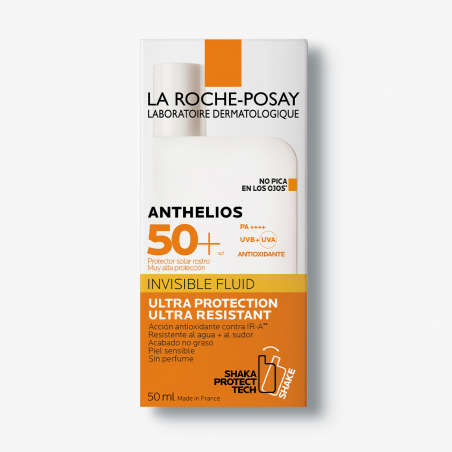 Comprar ANTHELIOS SPF 50+ SHAKA FLUID 50 ML al mejor precio en Farmacia4Estaciones, tu farmacia online Comprar ANTHELIOS SPF 50+ SHAKA FLUID 50 ML