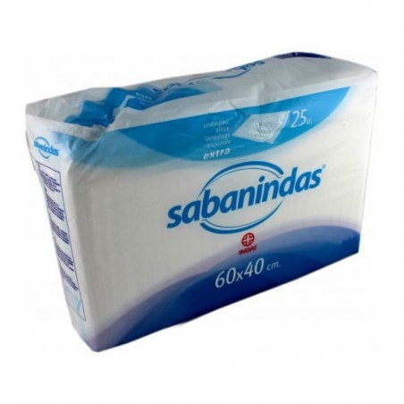 Comprar SABANINDAS EXTRA PROTECTOR DE CAMA 60 x 40 25 UDS al mejor precio en Farmacia4Estaciones, tu farmacia online Comprar SABANINDAS EXTRA PROTECTOR DE CAMA 60 x 40 25 UDS