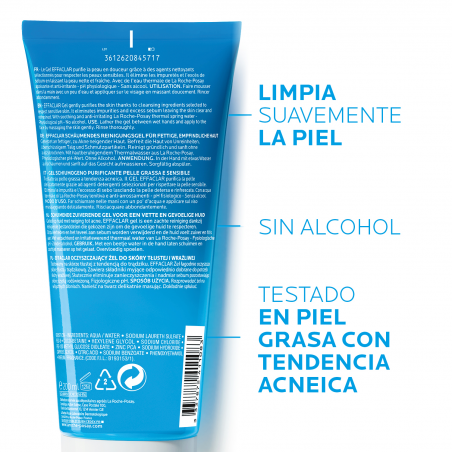 Comprar la roche posay effaclar gel limpiador purificante 200 ml a precio  online