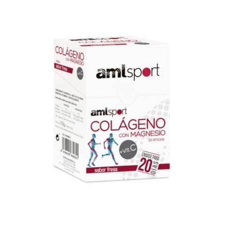Comprar AMLSPORT COLÁGENO CON MAGNESIO + VITAMINA C 20 STICKS al mejor precio en Farmacia4Estaciones, tu farmacia online Comprar AMLSPORT COLÁGENO CON MAGNESIO + VITAMINA C 20 STICKS
