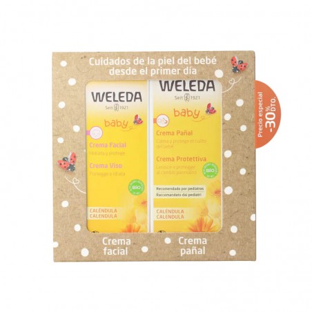 Comprar weleda pack crema facial 50 ml + crema pañal 75 ml