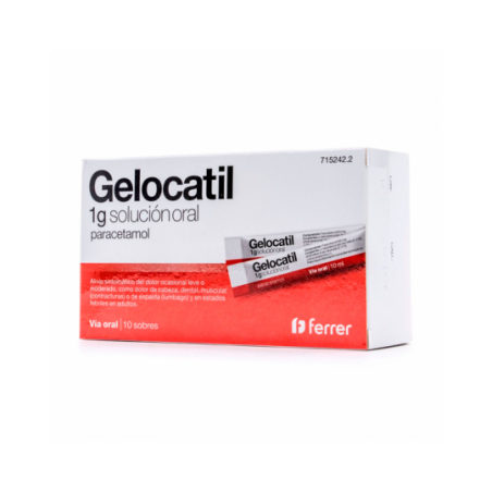 Comprar gelocatil 1 g 10 sobres solucion oral