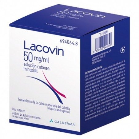 Comprar lacovin 50 mg/ml solucion cutanea 4 frascos 60 ml