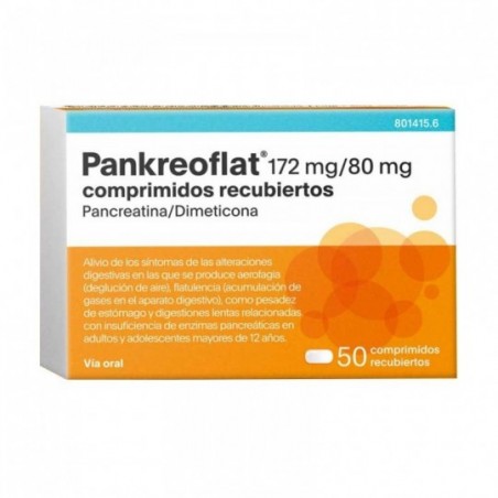 Comprar pankreoflat 172 mg/80 mg 50 comprimidos recubiertos