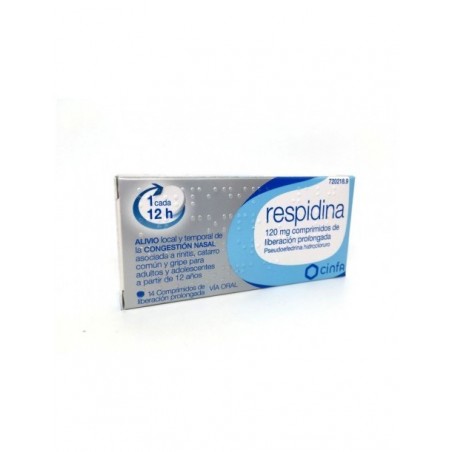 Comprar respidina 120 mg 14 comprimidos liberacion prolongada