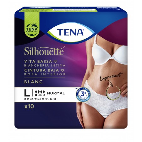 Comprar tena silhouette cintura baja blanca talla l