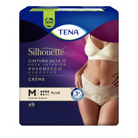 Comprar tena silhouette cintura alta color crema talla m