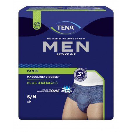 Comprar tena men active fit pants talla m 9 unidades