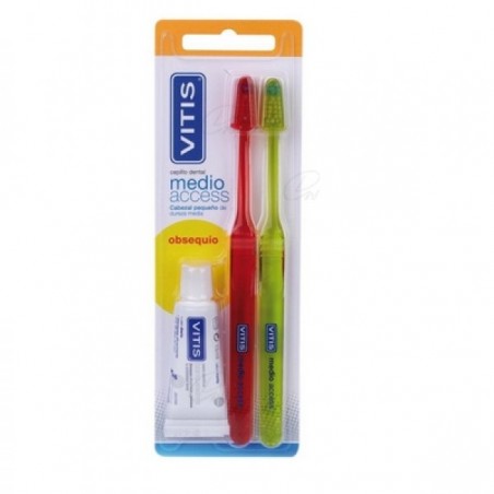 Comprar cepillo dental adulto medio blister 2 ud