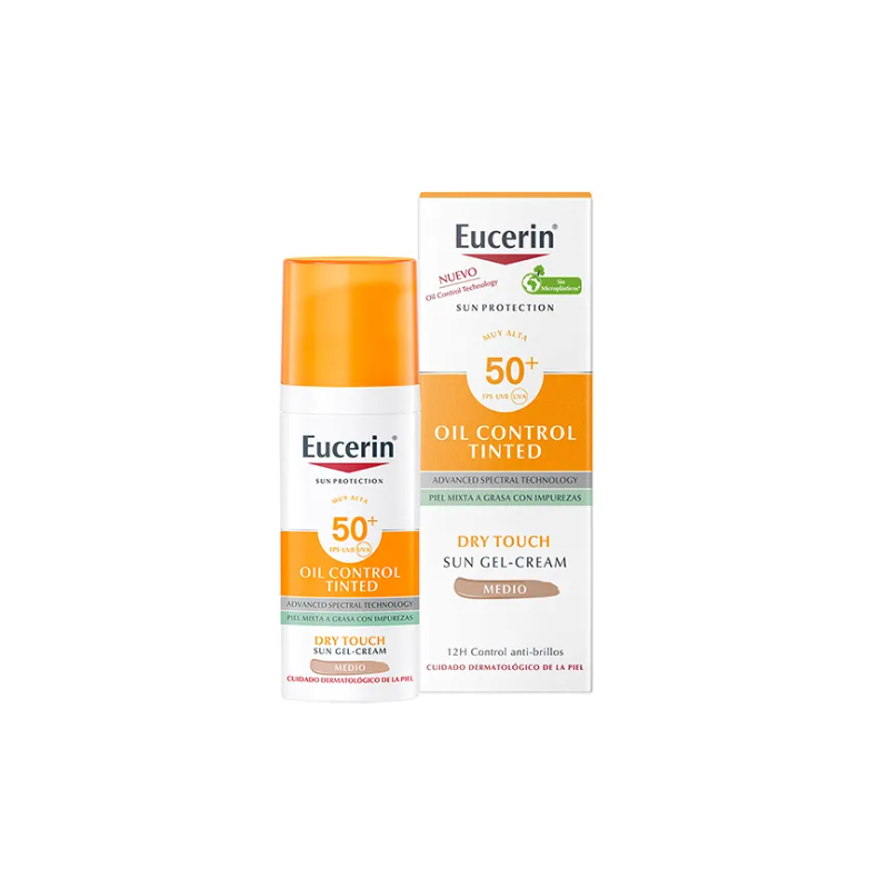 Comprar eucerin oil control spf 50+ gel-crema tono medio 50 ml a precio  online