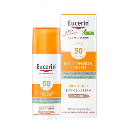 Comprar eucerin oil control spf 50+ gel-crema tono medio 50 ml