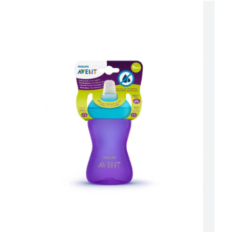 Comprar avent vaso con boquilla dura 300 ml +9m morado scf802/02