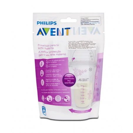 Comprar avent bolsas almacenamiento leche materna 25 u