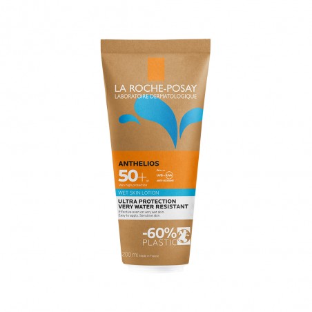 Comprar la roche-posay anthelios leche-gel wet skin spf50+ protector solar cuerpo piel sensible 250ml